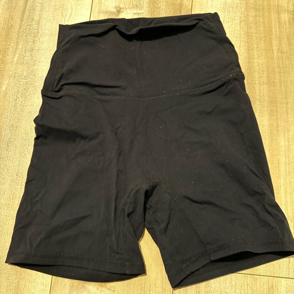 Black High-Waisted Biker Shorts